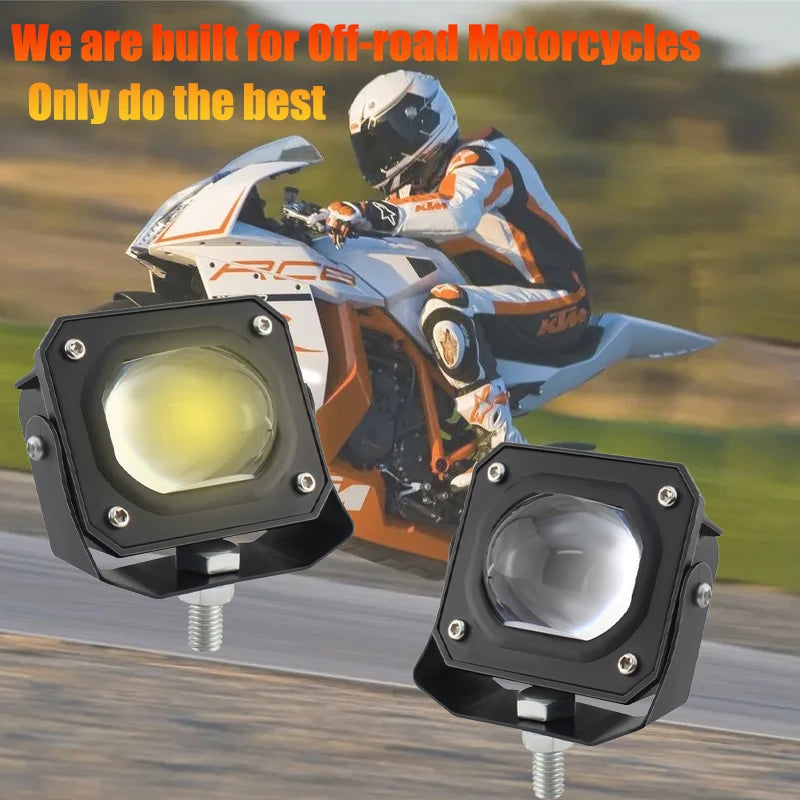 2.7Inch Led Motorcycle Fog Light Headlights with 3 Modes  Auxiliary