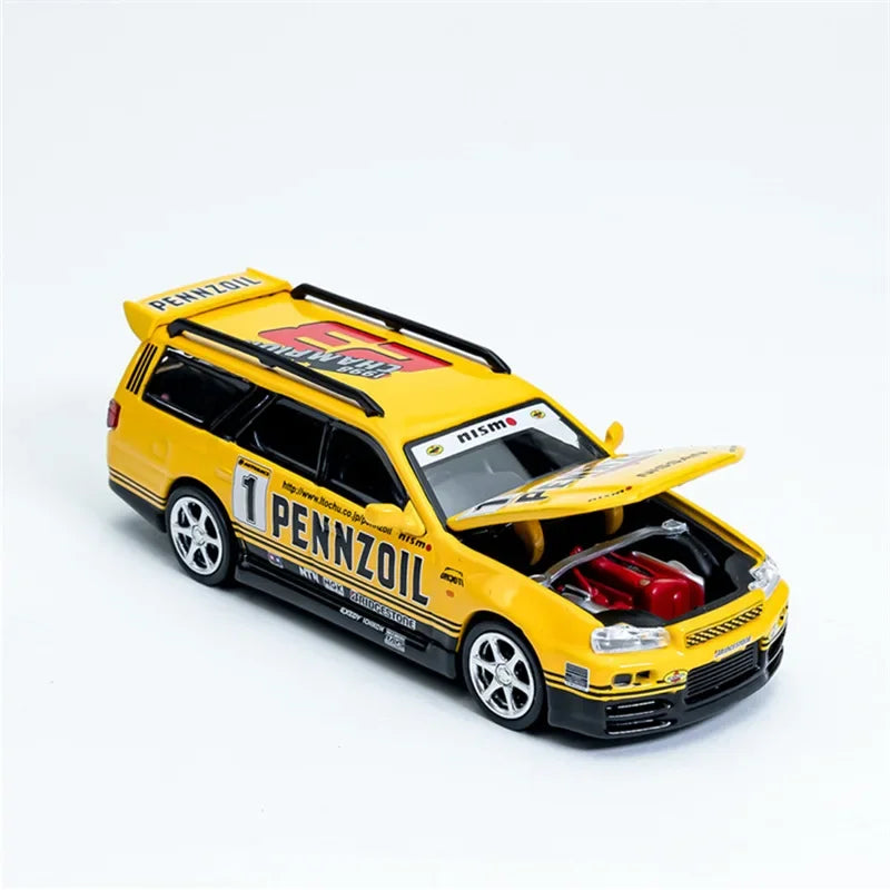 1/64 GTR GT-R R34 Avant Station Wagon Track Alloy Racing Car Model