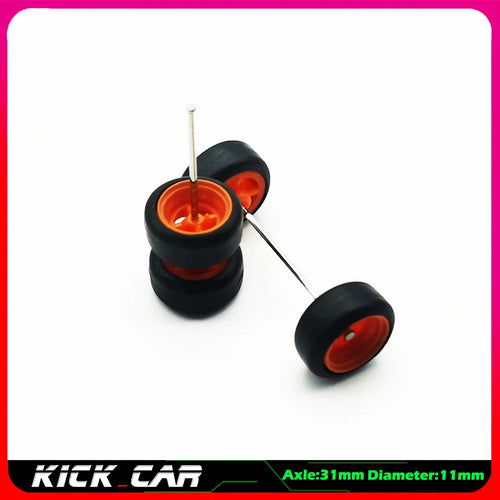 1/64 Model Car Wheels With Rubber Tires 1 Set(4pcs)  ABS Basic