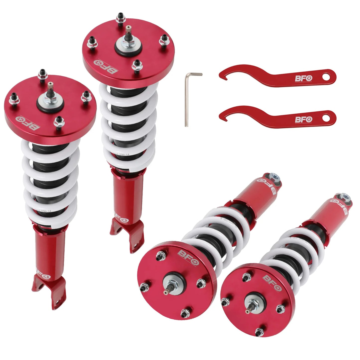 24 Ways Adjustable Damper Coilover Lowering Kit For Jaguar XJ8 / XJR