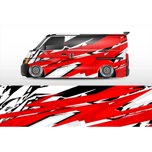 Abstract Triangle Car Graphic Decal Full Body Racing Vinyl Wrap Car