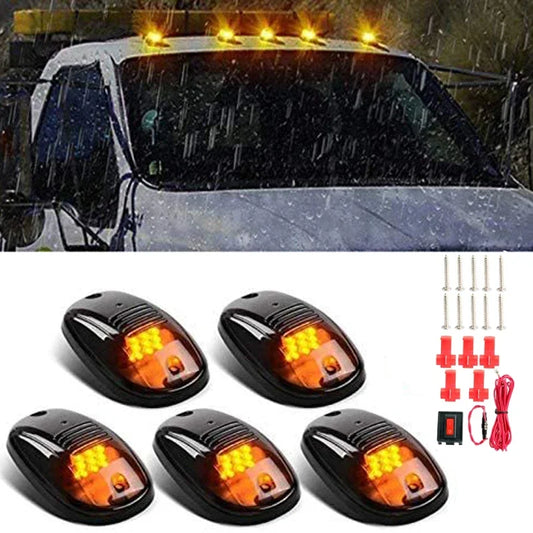 5Pcs Car Light Cab Roof Spotlight Top Marker Running Car LED Amber