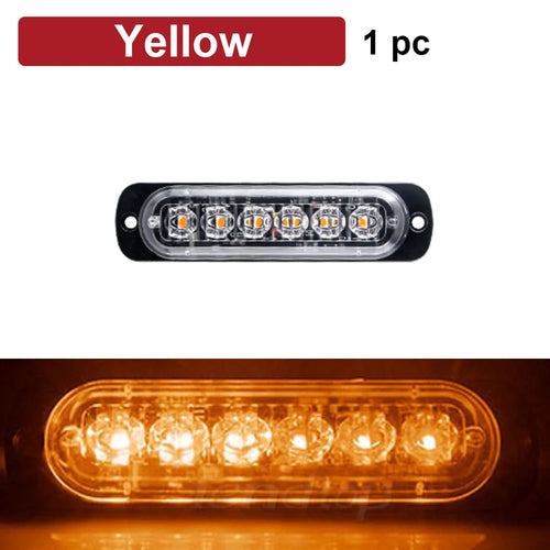 6 LED Emergency Strobe Lights Side Lamp For Car Truck SUV Van Off Road