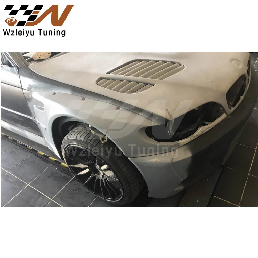 TB Style Fiber Glass Wide Body Kit Fit For BMW E46 4D 99-05 High