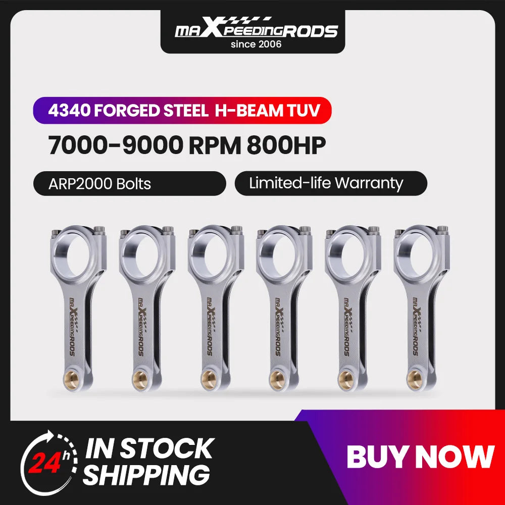 6x Connecting Rods Set for Nissan RB26 RB28 Skyline R32 R33 R34 Conrod