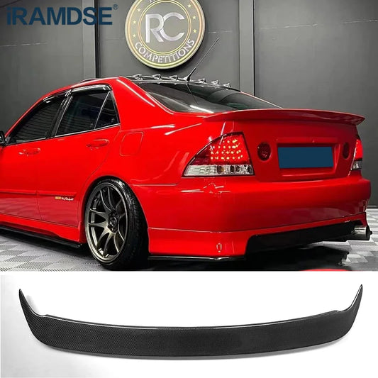 Real Carbon Spoiler for Lexus IS 200 Rear Ducktail Wing Gloss Black