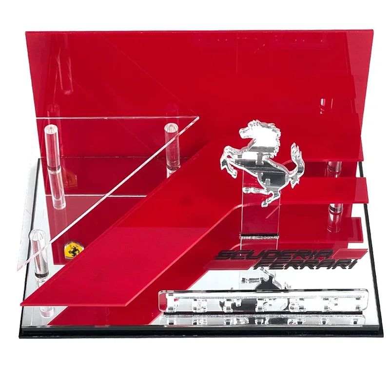 1/64 Scale Galloping Horse Scene Storage Box Car Model Acrylic Display