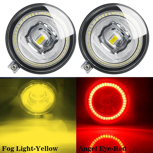 2 X 30W LED Angel Eye Fog Light DRL Car Front Fog Daytime Running Lamp