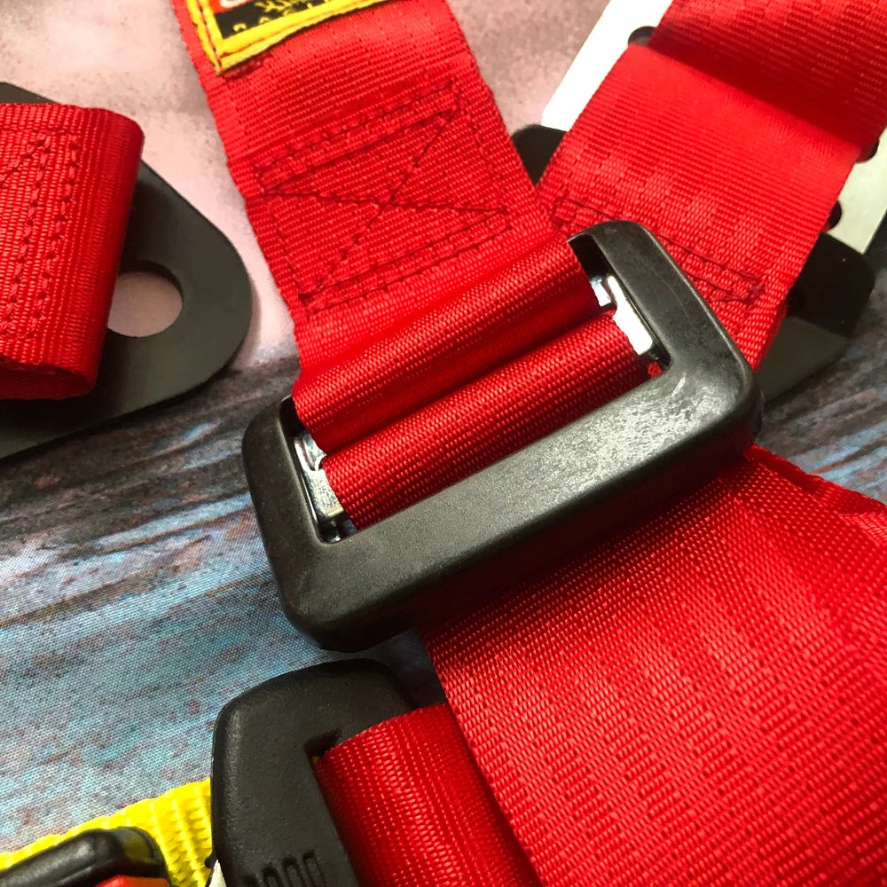 Red JDM Car Universal 4 Point Sabelt Racing Seat Belt Sports Racing