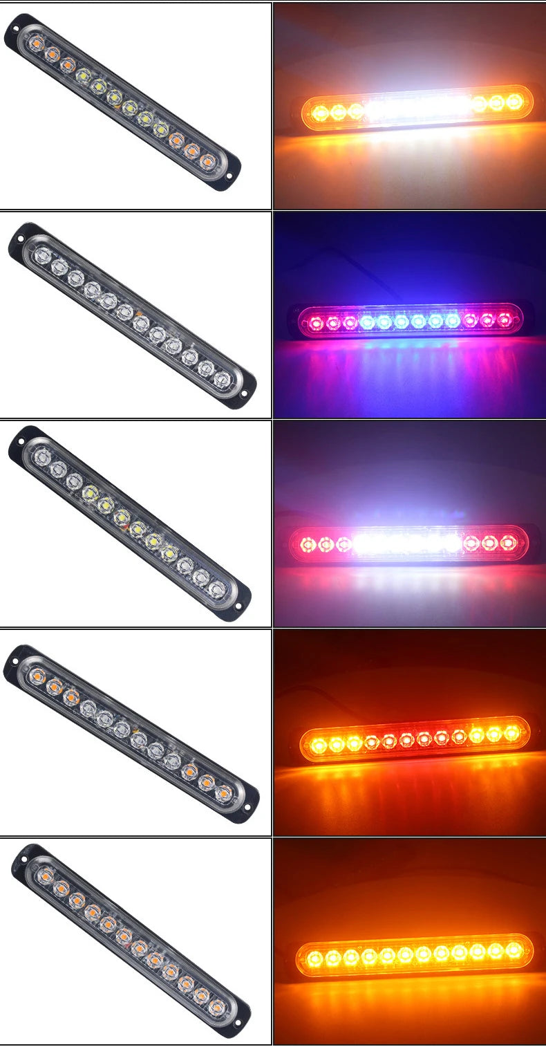 1pcs Car Strobe Warning Light Grill Flashing Breakdown Emergency Light