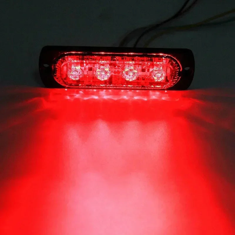 12V 4LED Led Warning Light Off-Road Car Trucks Safety Urgent Working