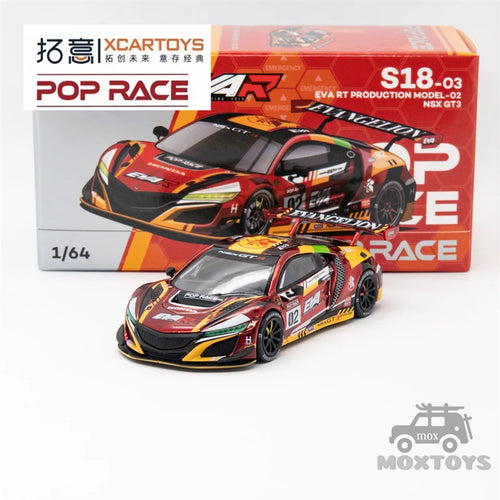 Xcartoys x POP RACE 1:64 NSX GT3 EVART MODEL-02 Diecast Model Car