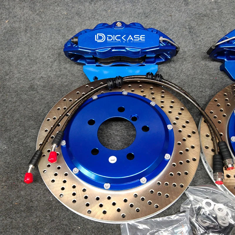 Upgrade brake system 4 pot big brake caliper kit with 345*28mm drilled