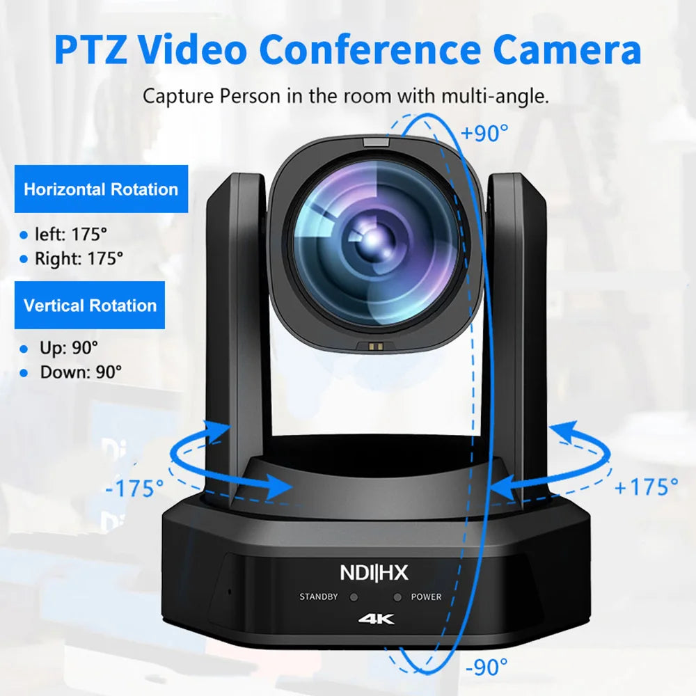 3pcs 4k Video Live Streaming Camera 20x zoom NDI PTZ Camera with SDI