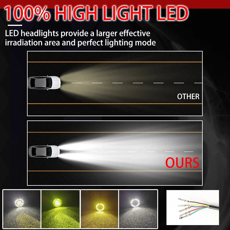 4 Inch 60W LED Fog Lights Car LED Fog Lights 6000LM Driving Bumper