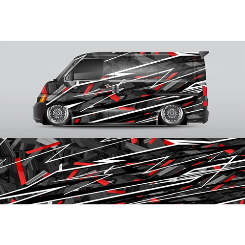 Abstract Racing Car Graphic Decal Full Body Racing Vinyl Wrap Car Full