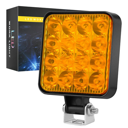 Square 16LED Work Light LED Car Front Fog Light DC12V for Truck SUV