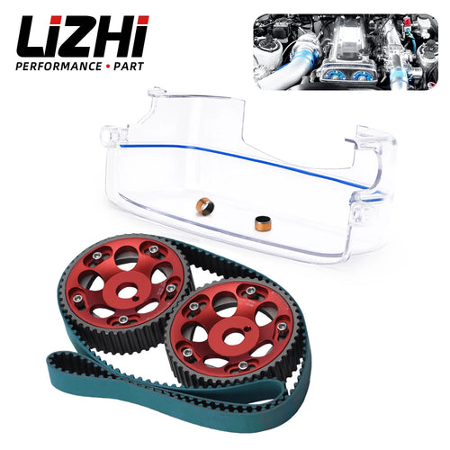 LIZHI -  Racing Timing Belt + Aluminum Cam Gear + Cam Cover FOR 2JZ-GE