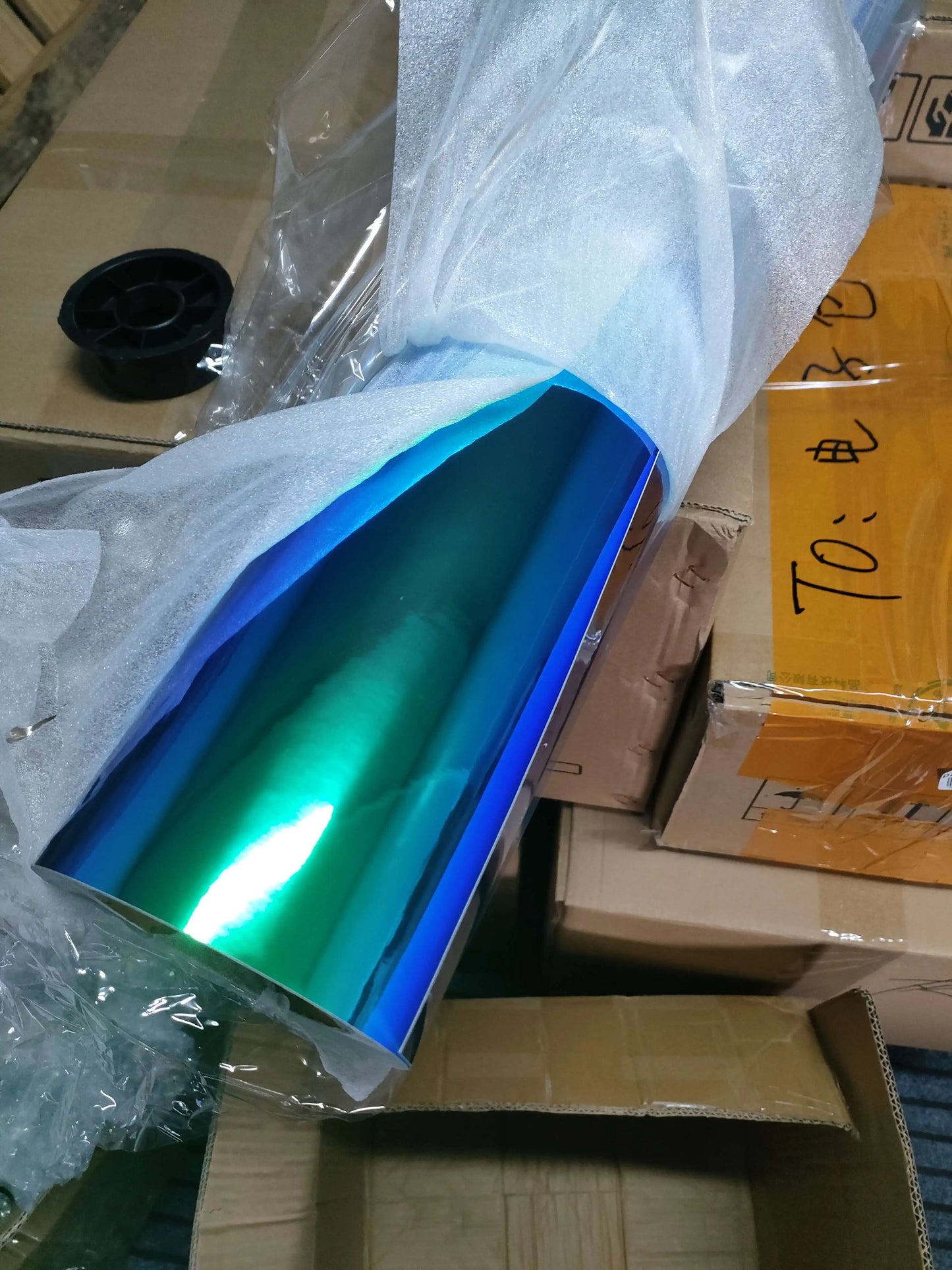 10M x 1.35M Holographic Rainbow Chrome Green Car Styling Vinyl Wrap