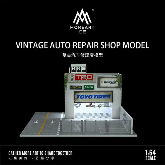 **Pre-Order** MoreArt 1:64 Vintage Auto Repair Shop Model Diorama