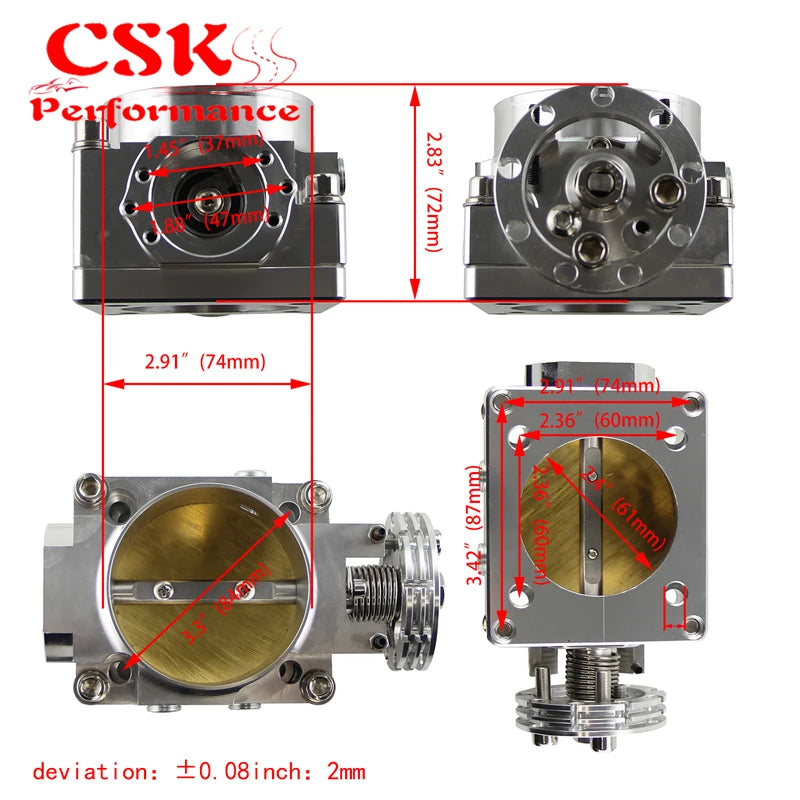 70mm Throttle Body For Nissan Silvia 200SX 240 SX S13 S14 S15 SR20DET