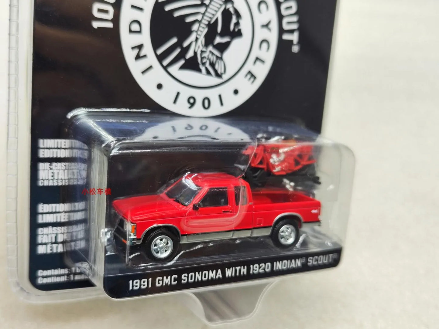 1: 64 1991 GMC Sonoma Extended Edition&1920 Indian Scout Centennial