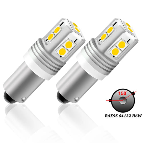 2PCS Xenon Error Free White Bay9s H21W 64136 LED Bulbs For Volkswagen