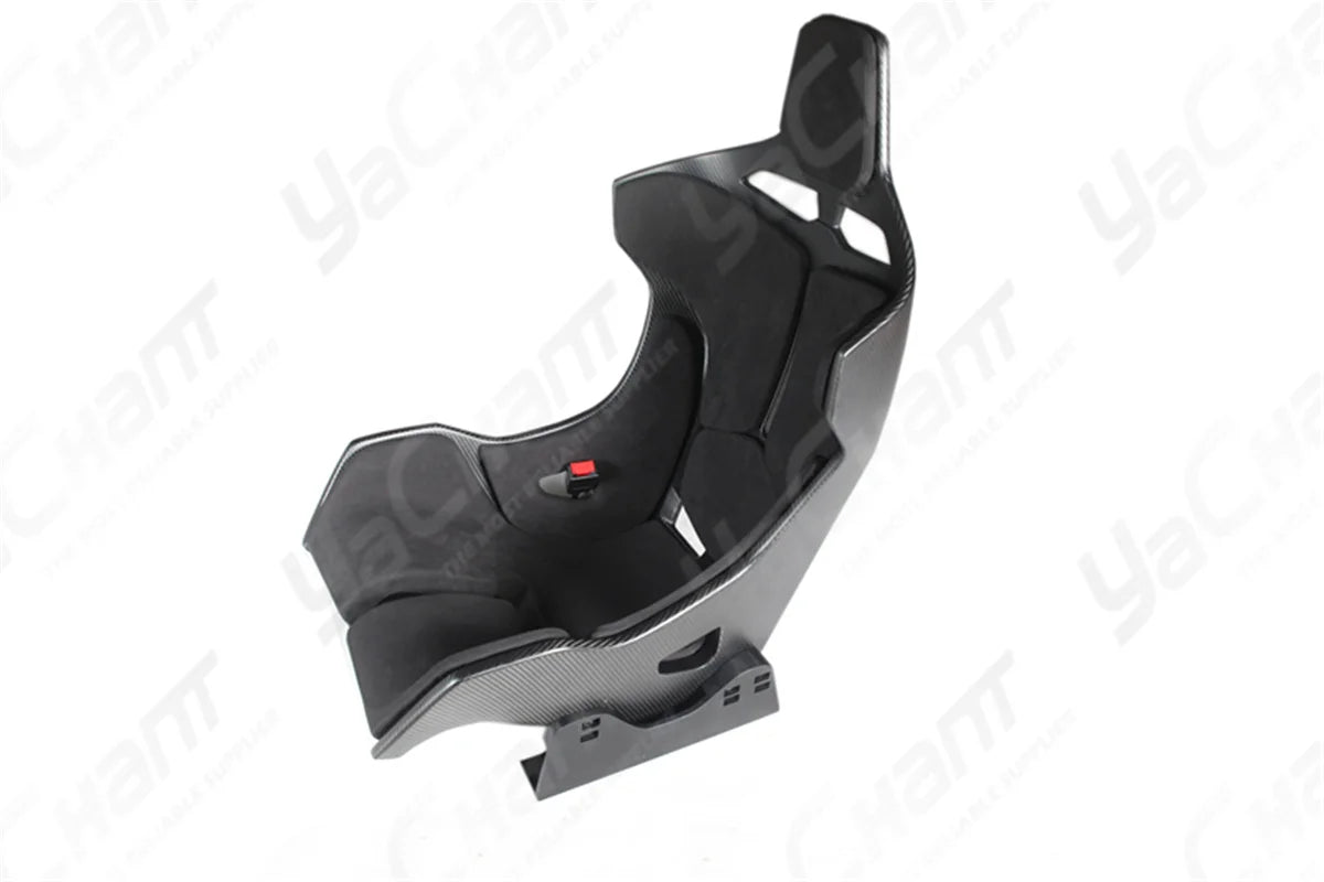 Universal Dry Carbon Racing Seat w/ Black Or Blue Cushion / Bracket /