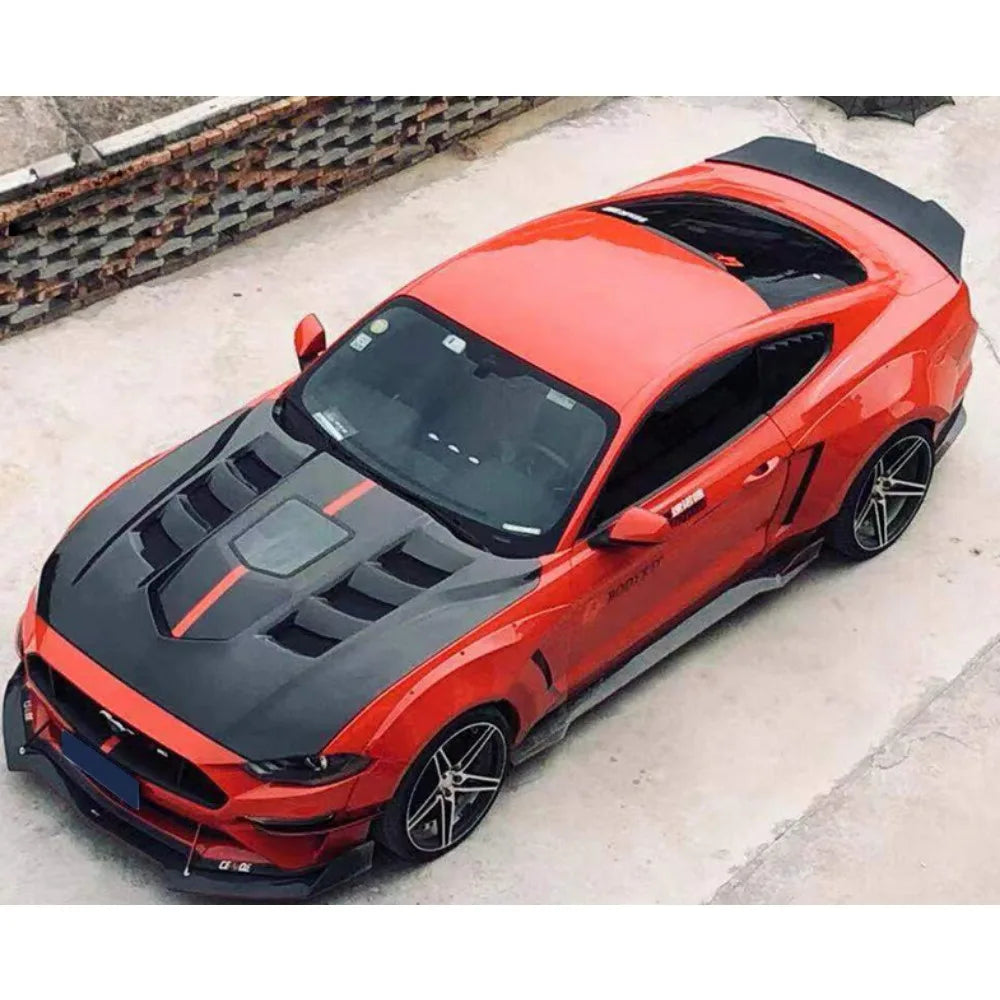 Suitable for Ford Mustang 2015-2017 Carbon Fiber Transparent Hood,