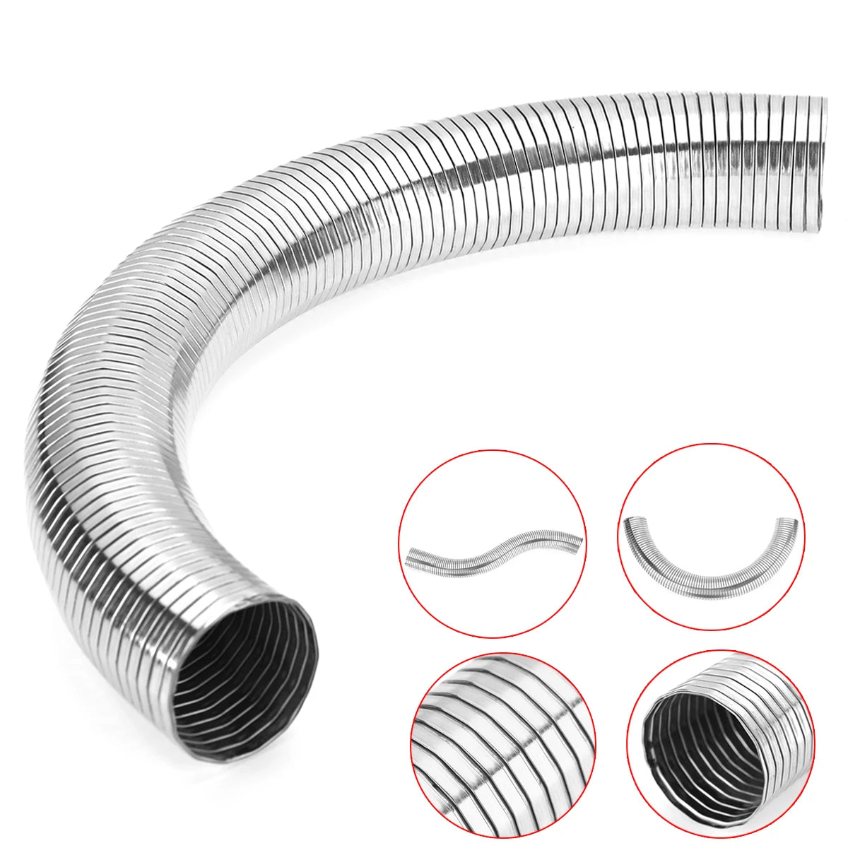 500mm Universal Flexible Polylock Exhaust Pipe Vent Hose Quick Repair