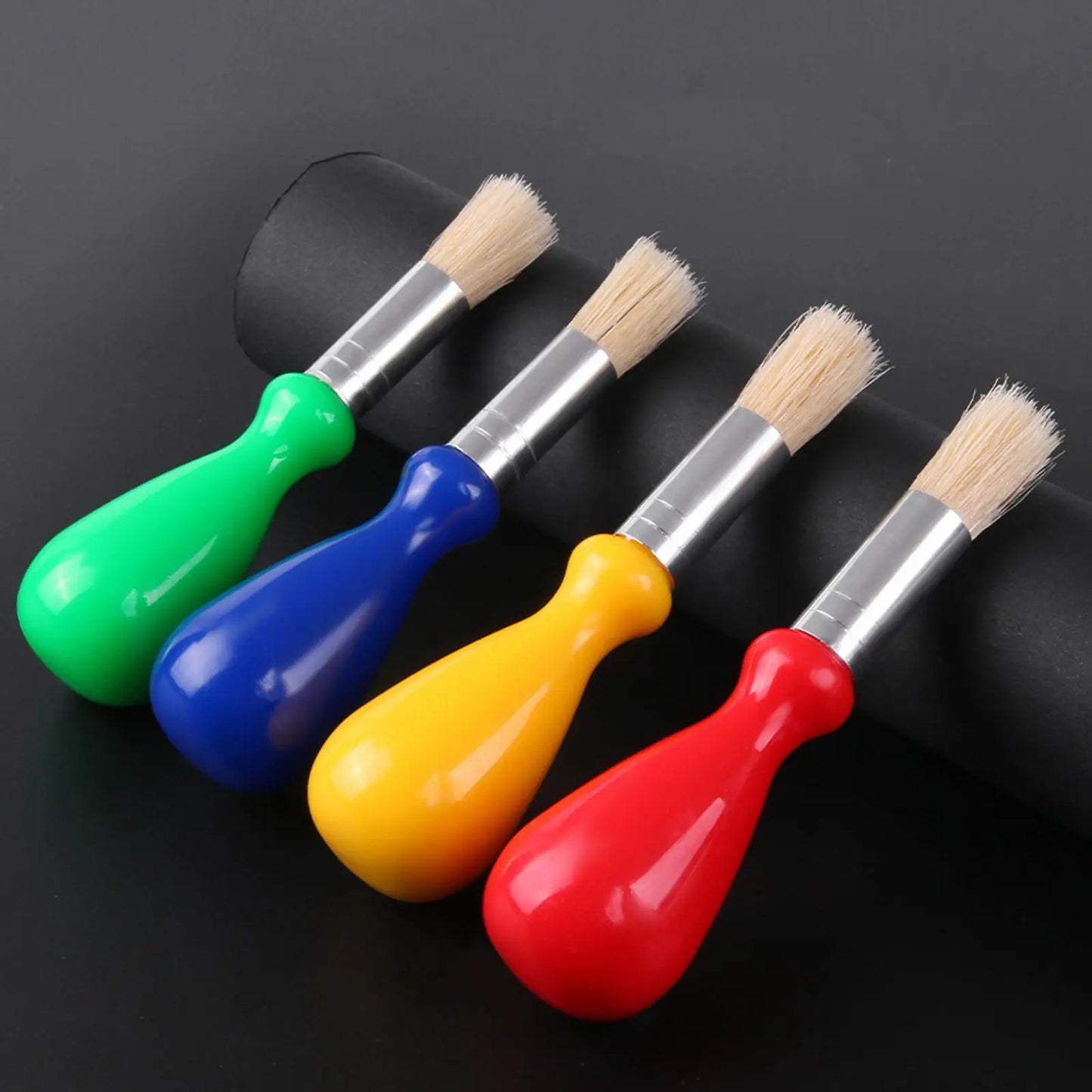 4Pcs Paint Brushes, Painting Brushes Kits, Reusable, Short Handle for