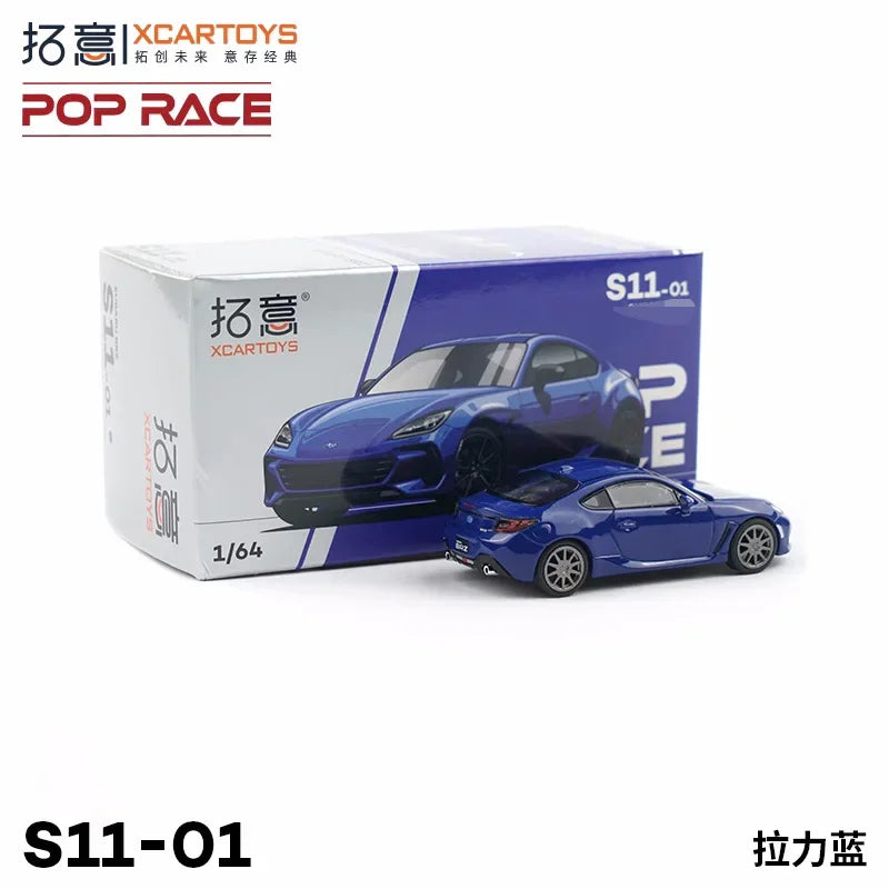 XCarToys x  Pop Race 1:64 BRZ Blue Diecast Model Car