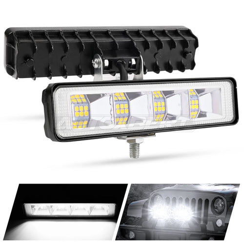 2Pcs 24led Slim Light Bar 6inch LED Driving Running Work Light Spot