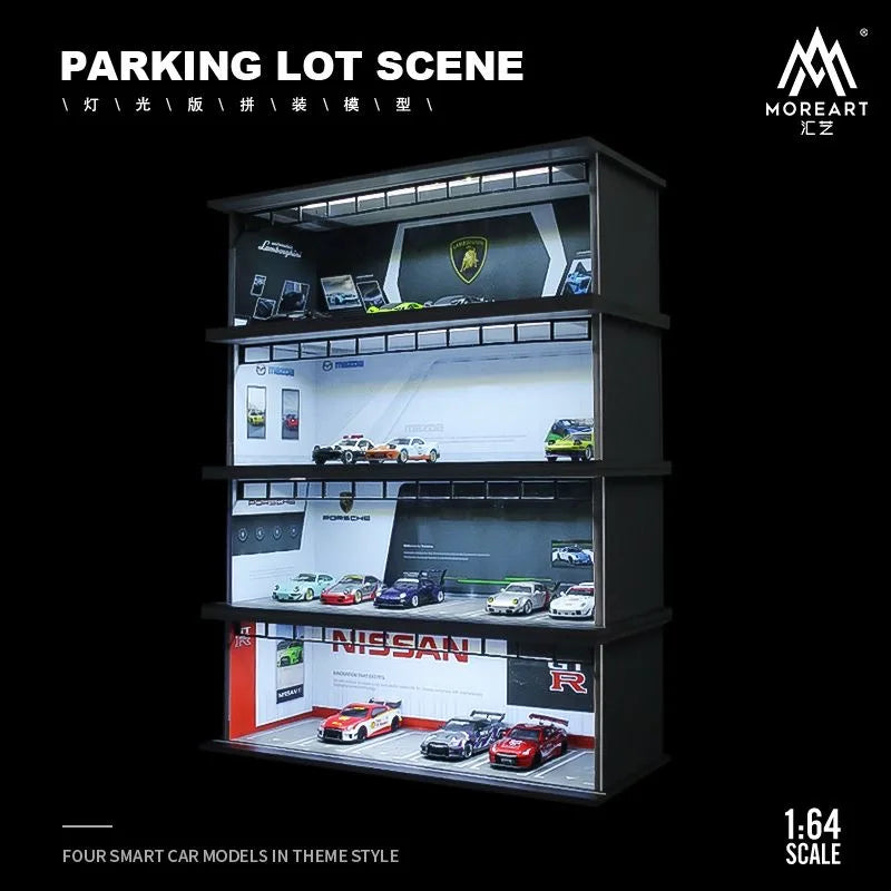 Timemicro+MoreArt 1:64 Nissan theme - light version assembled garage