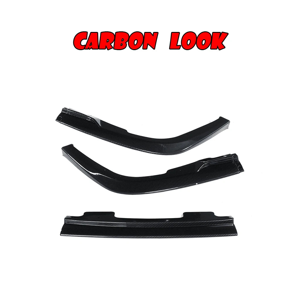 3pcs Car Front Bumper Splitter Lip Spoiler Splitter Deflector Lips