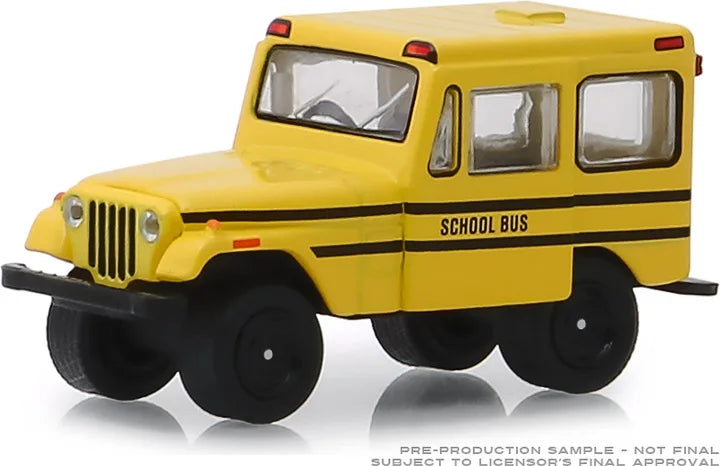 1:64 1974 Jeep DJ-5 School Bus  Diecast Metal Alloy Model Car Toys For