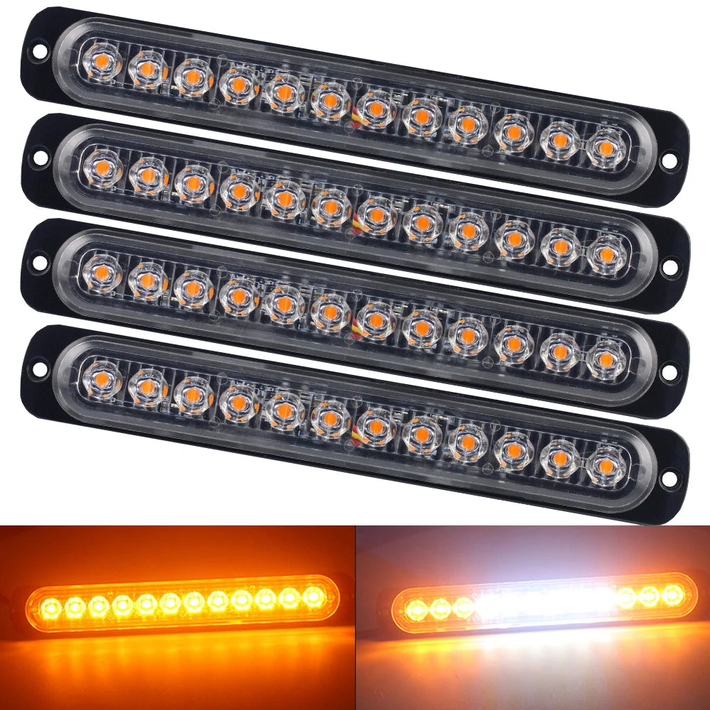 1pcs Car Strobe Warning Light Grill Flashing Breakdown Emergency Light