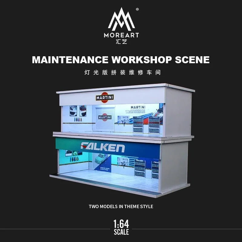 TimeMicro&MoreArt 1:64 FALKEN theme painting new repair workshop light