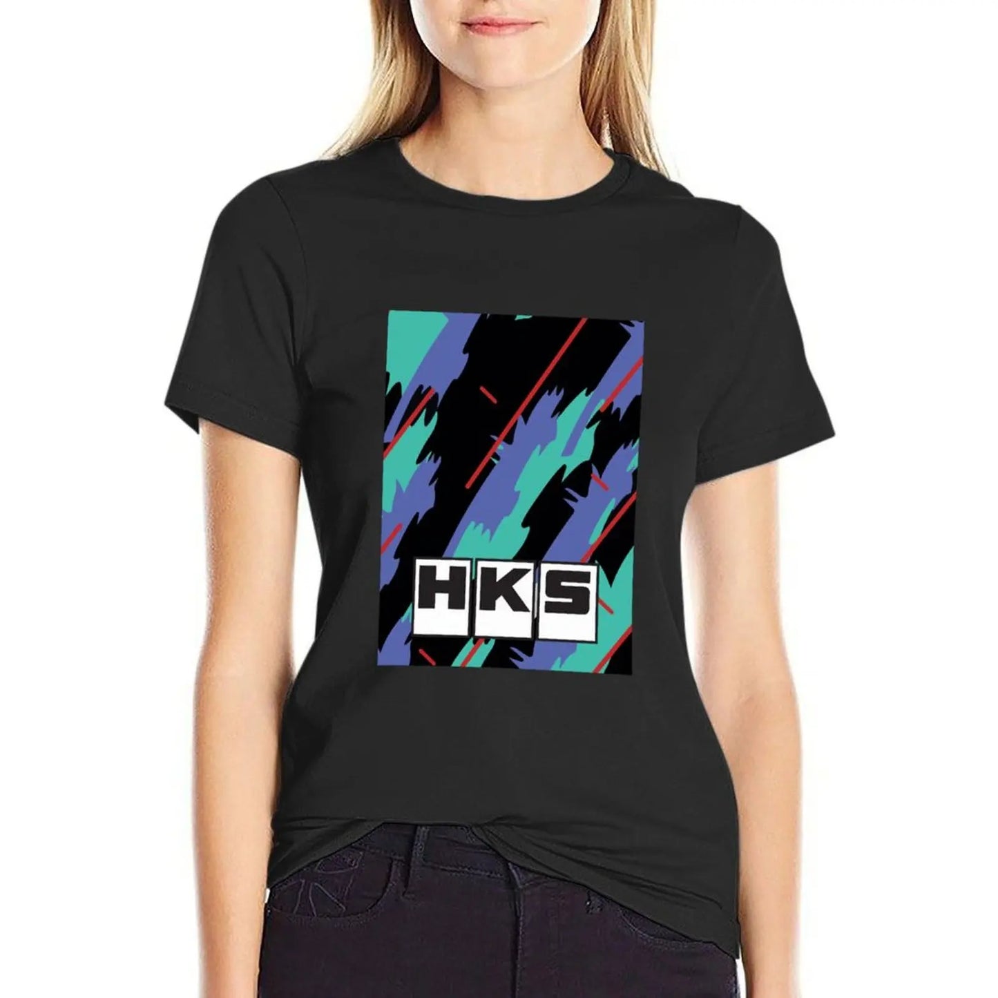 HKS Retro Pattern T-Shirt aesthetic clothes graphics designer clothes