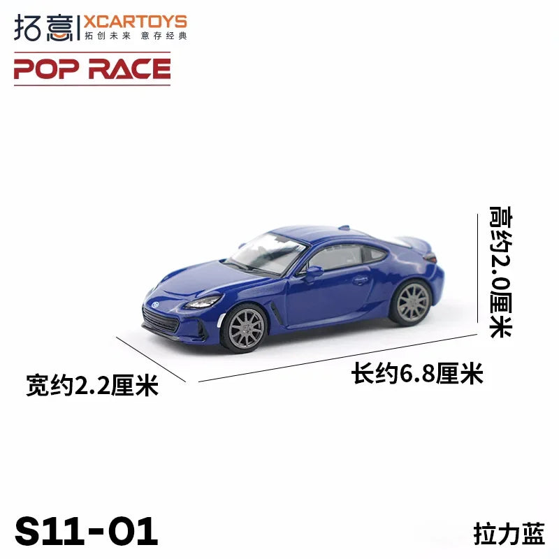 XCarToys x  Pop Race 1:64 BRZ Blue Diecast Model Car