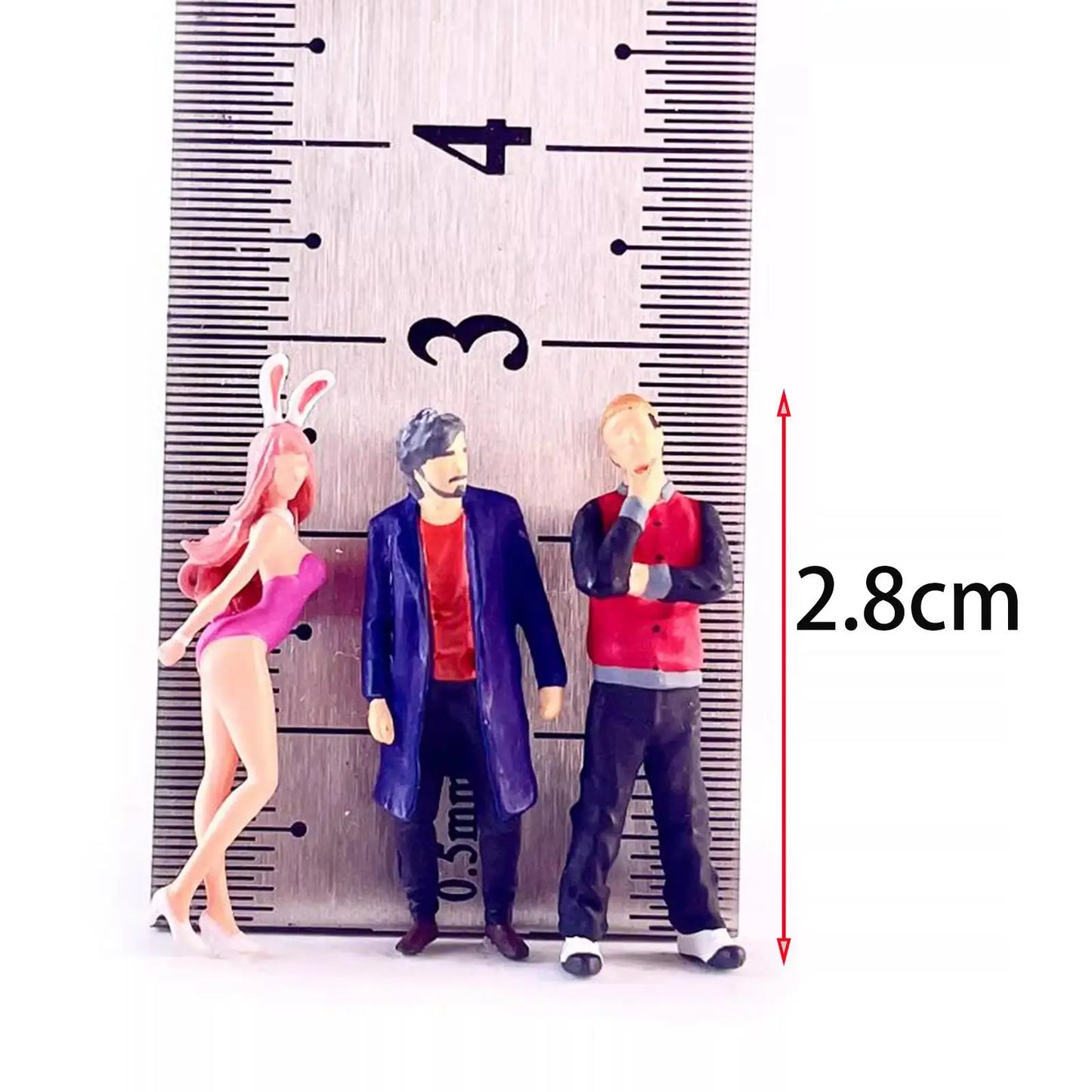 3 Pieces Miniature Diorama Man Figures Urban Convenience Store 1:64