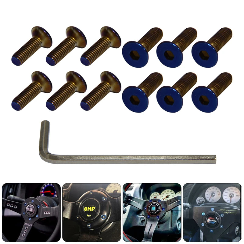 12Pcs Steering Wheel Bolt Screw Kit Fit For Momo Nardi Personal NRG