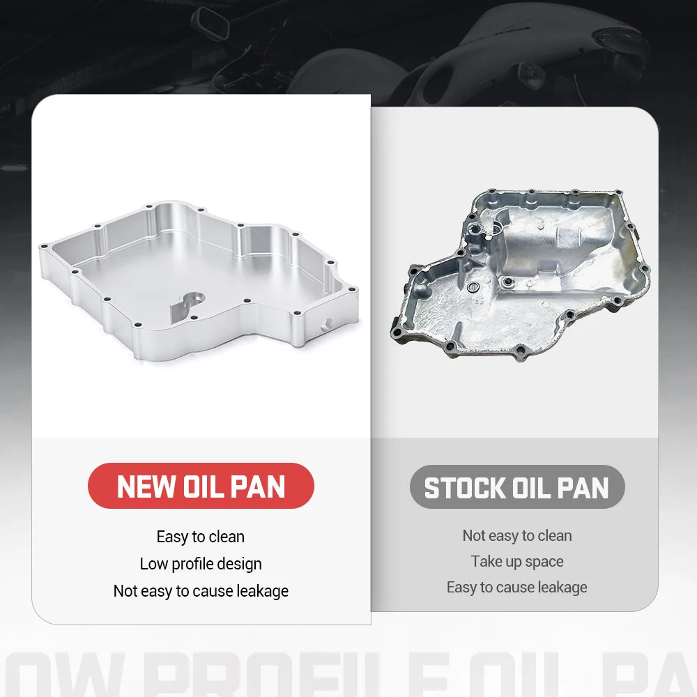 LIZHI- Low Profile Oil Pan w/ Oil Pick Up Aluminum Alloy Depth 1.5"