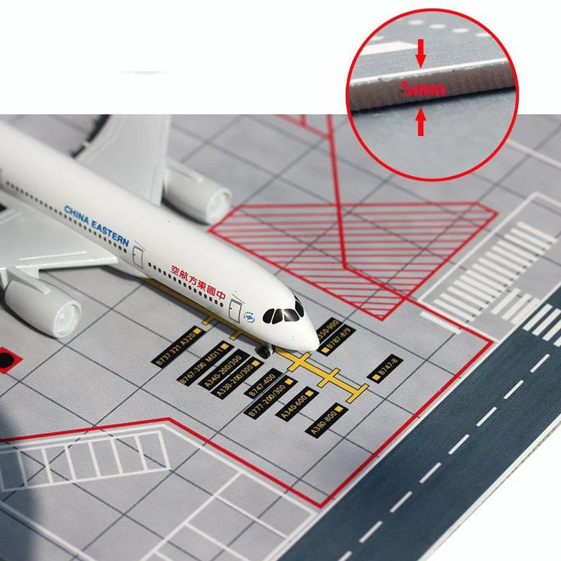 Scale 1/400 Airport Passenger Aircraft Runway Model PVC Parking Apron