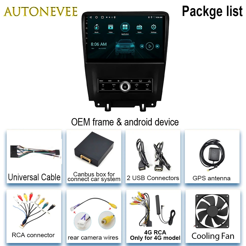 7862 For Ford Mustang V S-197 2009 - 2014 Android Auto Car Radio