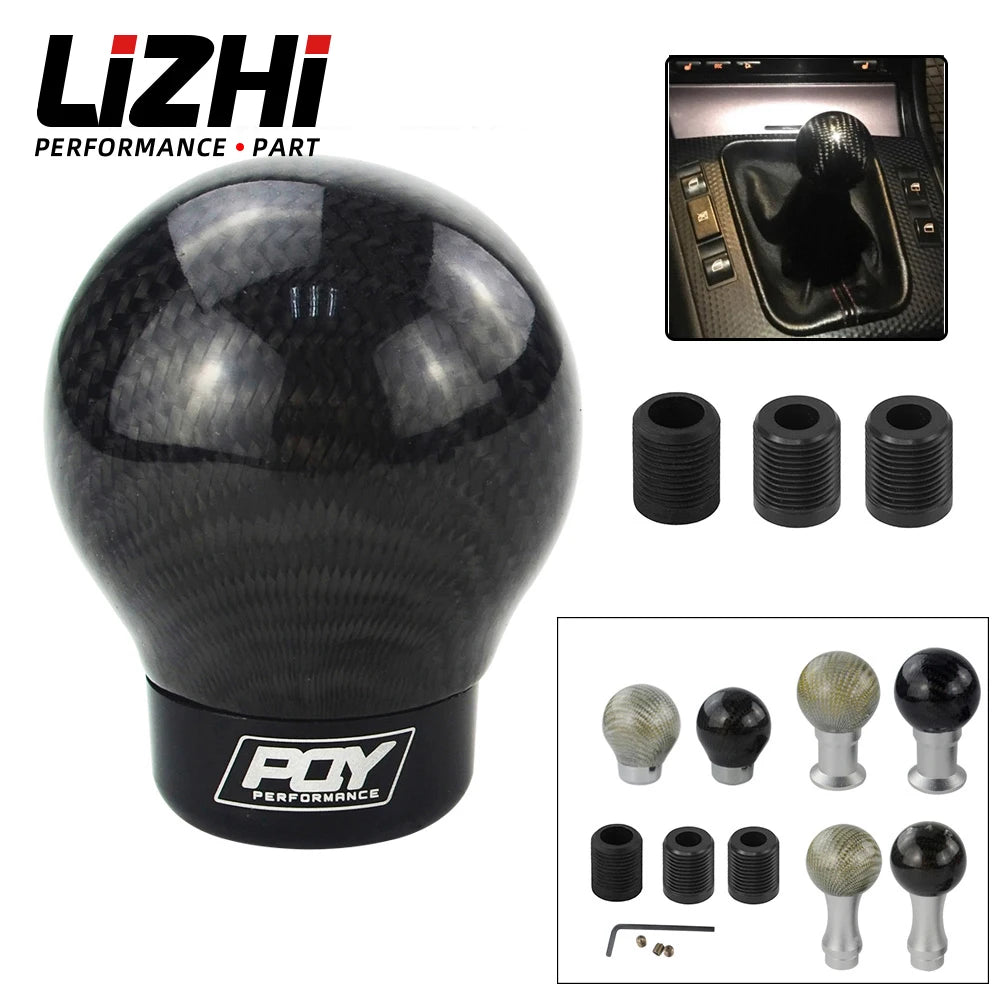 LIZHI RACING - Real Carbon Fiber Aluminum Gear knob Manual