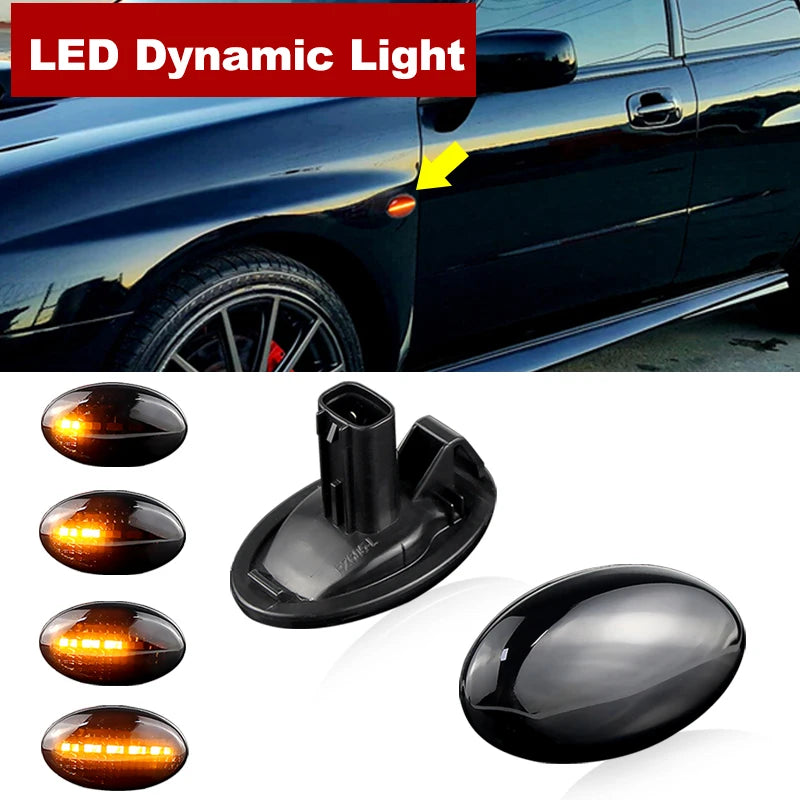 2Pcs LED Side Marker Light Amber Front Bumper Turn Signal Light For