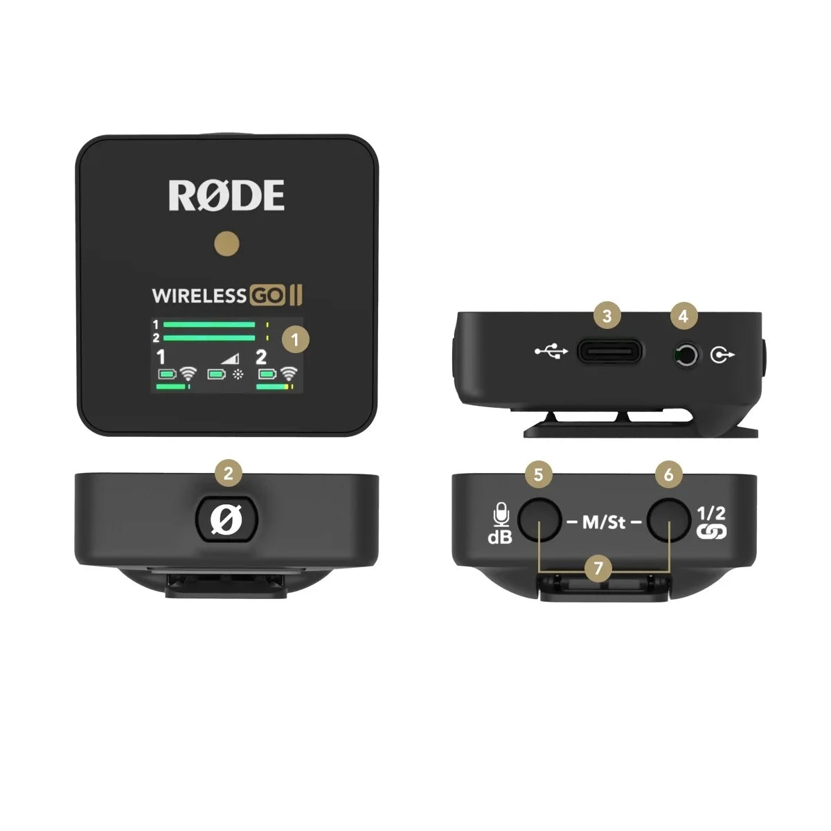 Rode Wireless GO2 GO II 2.4g Wireless Lavalier Mic Microphone System