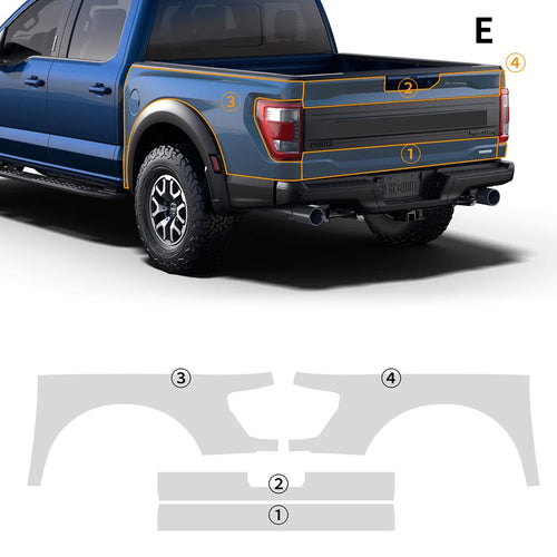 TPU Pre Cut Sticker for Ford F-150 2022 2023 PPF Transparent Clear Kit