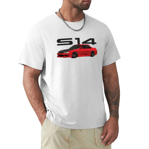 Flame Red 240 sx S14 240 Kouki T-Shirt heavyweights Blouse mens